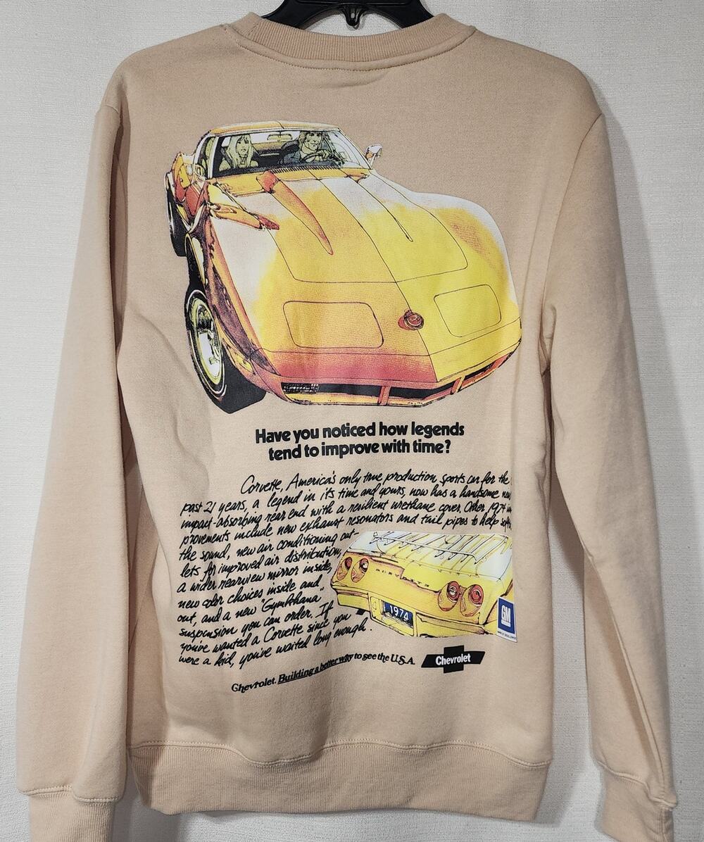 Chevrolet corvette sweatshirt men's Small -First picture is back of sweatshirt